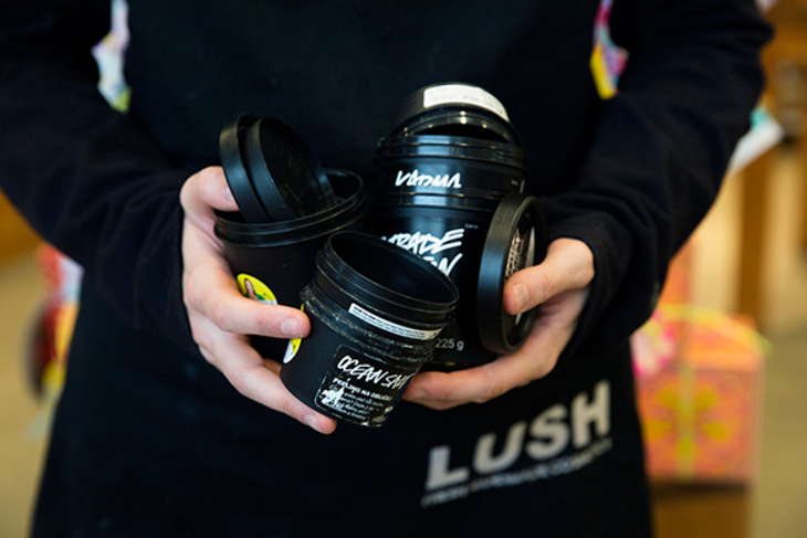 The containers eligible for return to a Lush store as part of the recycling programme.